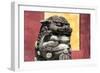 China 10MKm2 Collection - Asian Sculpture of a Stone Lion-Philippe Hugonnard-Framed Photographic Print