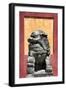 China 10MKm2 Collection - Asian Sculpture of a Stone Lion-Philippe Hugonnard-Framed Photographic Print