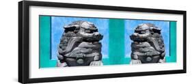 China 10MKm2 Collection - Asian Sculpture with two Lions-Philippe Hugonnard-Framed Photographic Print