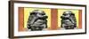 China 10MKm2 Collection - Asian Sculpture with two Lions-Philippe Hugonnard-Framed Photographic Print