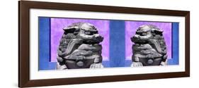 China 10MKm2 Collection - Asian Sculpture with two Lions-Philippe Hugonnard-Framed Photographic Print