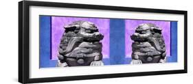 China 10MKm2 Collection - Asian Sculpture with two Lions-Philippe Hugonnard-Framed Premium Photographic Print