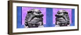 China 10MKm2 Collection - Asian Sculpture with two Lions-Philippe Hugonnard-Framed Photographic Print