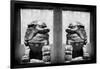 China 10MKm2 Collection - Asian Sculpture with two Lions-Philippe Hugonnard-Framed Photographic Print