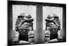 China 10MKm2 Collection - Asian Sculpture with two Lions-Philippe Hugonnard-Mounted Photographic Print