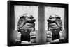 China 10MKm2 Collection - Asian Sculpture with two Lions-Philippe Hugonnard-Framed Stretched Canvas