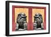 China 10MKm2 Collection - Asian Sculpture with two Lions-Philippe Hugonnard-Framed Photographic Print