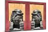 China 10MKm2 Collection - Asian Sculpture with two Lions-Philippe Hugonnard-Mounted Photographic Print