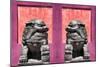 China 10MKm2 Collection - Asian Sculpture with two Lions-Philippe Hugonnard-Mounted Photographic Print