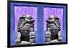 China 10MKm2 Collection - Asian Sculpture with two Lions-Philippe Hugonnard-Framed Photographic Print