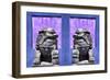 China 10MKm2 Collection - Asian Sculpture with two Lions-Philippe Hugonnard-Framed Photographic Print