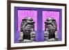 China 10MKm2 Collection - Asian Sculpture with two Lions-Philippe Hugonnard-Framed Photographic Print