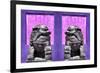 China 10MKm2 Collection - Asian Sculpture with two Lions-Philippe Hugonnard-Framed Photographic Print