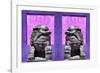 China 10MKm2 Collection - Asian Sculpture with two Lions-Philippe Hugonnard-Framed Photographic Print