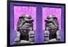 China 10MKm2 Collection - Asian Sculpture with two Lions-Philippe Hugonnard-Framed Photographic Print