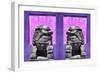 China 10MKm2 Collection - Asian Sculpture with two Lions-Philippe Hugonnard-Framed Premium Photographic Print