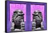 China 10MKm2 Collection - Asian Sculpture with two Lions-Philippe Hugonnard-Framed Stretched Canvas