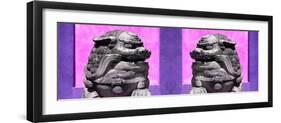 China 10MKm2 Collection - Asian Sculpture with two Lions-Philippe Hugonnard-Framed Photographic Print