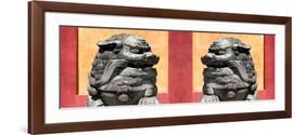 China 10MKm2 Collection - Asian Sculpture with two Lions-Philippe Hugonnard-Framed Photographic Print