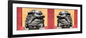 China 10MKm2 Collection - Asian Sculpture with two Lions-Philippe Hugonnard-Framed Photographic Print