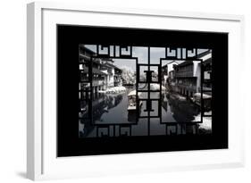 China 10MKm2 Collection - Asian Window - Another Look Series - White Boat-Philippe Hugonnard-Framed Photographic Print