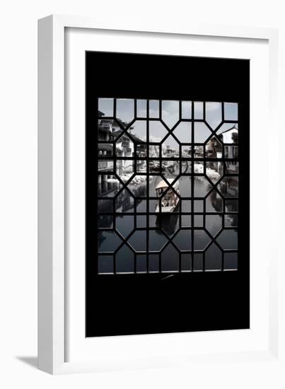 China 10MKm2 Collection - Asian Window - Another Look Series - White Boat-Philippe Hugonnard-Framed Photographic Print