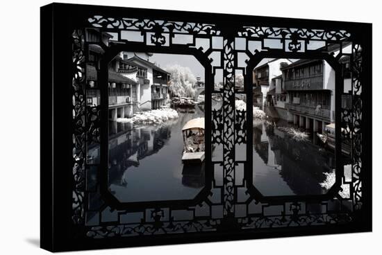 China 10MKm2 Collection - Asian Window - Another Look Series - White Boat-Philippe Hugonnard-Stretched Canvas