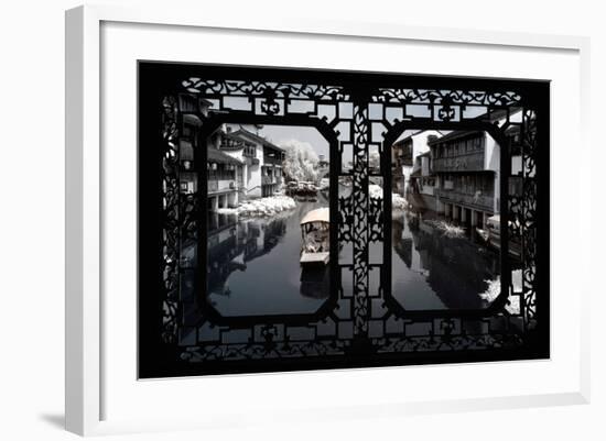 China 10MKm2 Collection - Asian Window - Another Look Series - White Boat-Philippe Hugonnard-Framed Photographic Print