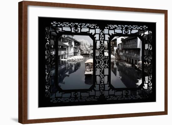 China 10MKm2 Collection - Asian Window - Another Look Series - White Boat-Philippe Hugonnard-Framed Photographic Print