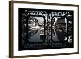 China 10MKm2 Collection - Asian Window - Another Look Series - White Boat-Philippe Hugonnard-Framed Photographic Print