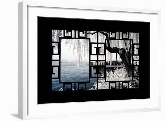 China 10MKm2 Collection - Asian Window - Another Look Series - White Lake-Philippe Hugonnard-Framed Photographic Print