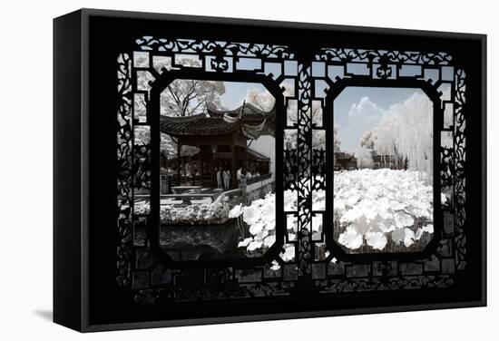 China 10MKm2 Collection - Asian Window - Another Look Series - White Lotus-Philippe Hugonnard-Framed Stretched Canvas