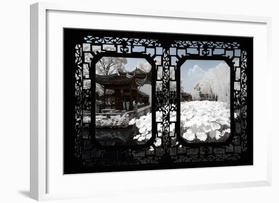 China 10MKm2 Collection - Asian Window - Another Look Series - White Lotus-Philippe Hugonnard-Framed Photographic Print