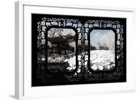 China 10MKm2 Collection - Asian Window - Another Look Series - White Lotus-Philippe Hugonnard-Framed Photographic Print