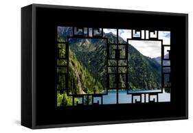 China 10MKm2 Collection - Asian Window - Beautiful Lake in the Jiuzhaigou National Park-Philippe Hugonnard-Framed Stretched Canvas