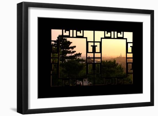 China 10MKm2 Collection - Asian Window - Beihai Park at Sunset - Beijing-Philippe Hugonnard-Framed Photographic Print