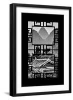 China 10MKm2 Collection - Asian Window - Chinese Buddhist Temple with Karst Mountains-Philippe Hugonnard-Framed Photographic Print
