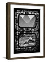 China 10MKm2 Collection - Asian Window - Chinese Buddhist Temple with Karst Mountains-Philippe Hugonnard-Framed Photographic Print