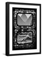 China 10MKm2 Collection - Asian Window - Chinese Buddhist Temple with Karst Mountains-Philippe Hugonnard-Framed Photographic Print