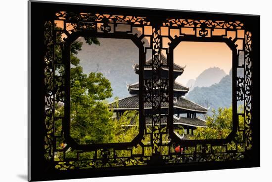 China 10MKm2 Collection - Asian Window - Chinese Buddhist Temple-Philippe Hugonnard-Mounted Photographic Print