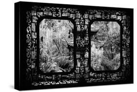 China 10MKm2 Collection - Asian Window - Chinese Pavilion in Garden-Philippe Hugonnard-Stretched Canvas