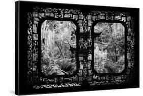 China 10MKm2 Collection - Asian Window - Chinese Pavilion in Garden-Philippe Hugonnard-Framed Stretched Canvas