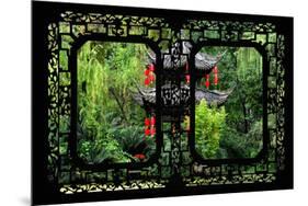 China 10MKm2 Collection - Asian Window - Chinese Pavilion in Garden-Philippe Hugonnard-Mounted Photographic Print