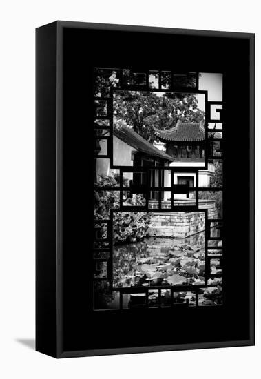 China 10MKm2 Collection - Asian Window - Chinese Temple-Philippe Hugonnard-Framed Stretched Canvas