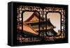 China 10MKm2 Collection - Asian Window - Forbidden City Architecture-Philippe Hugonnard-Framed Stretched Canvas