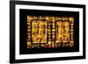 China 10MKm2 Collection - Asian Window - Gold Buddhist Statues in Longhua Temple-Philippe Hugonnard-Framed Photographic Print