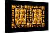 China 10MKm2 Collection - Asian Window - Gold Buddhist Statues in Longhua Temple-Philippe Hugonnard-Stretched Canvas
