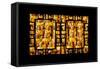 China 10MKm2 Collection - Asian Window - Gold Buddhist Statues in Longhua Temple-Philippe Hugonnard-Framed Stretched Canvas