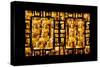 China 10MKm2 Collection - Asian Window - Gold Buddhist Statues in Longhua Temple-Philippe Hugonnard-Stretched Canvas