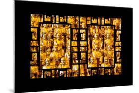 China 10MKm2 Collection - Asian Window - Gold Buddhist Statues in Longhua Temple-Philippe Hugonnard-Mounted Photographic Print